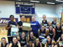 Basketball team with their boxes