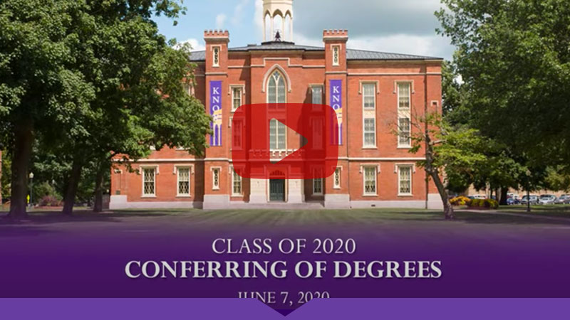 Watch the video: Knox College Class of 2020 Conferring of Degrees