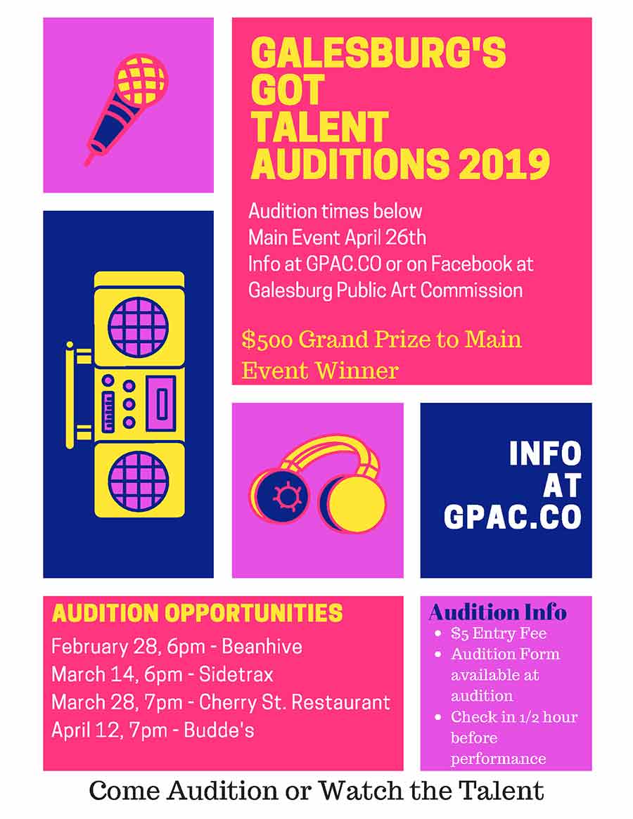 Galesburg's Got Talent 2019 Audition Events Calendar Knox College