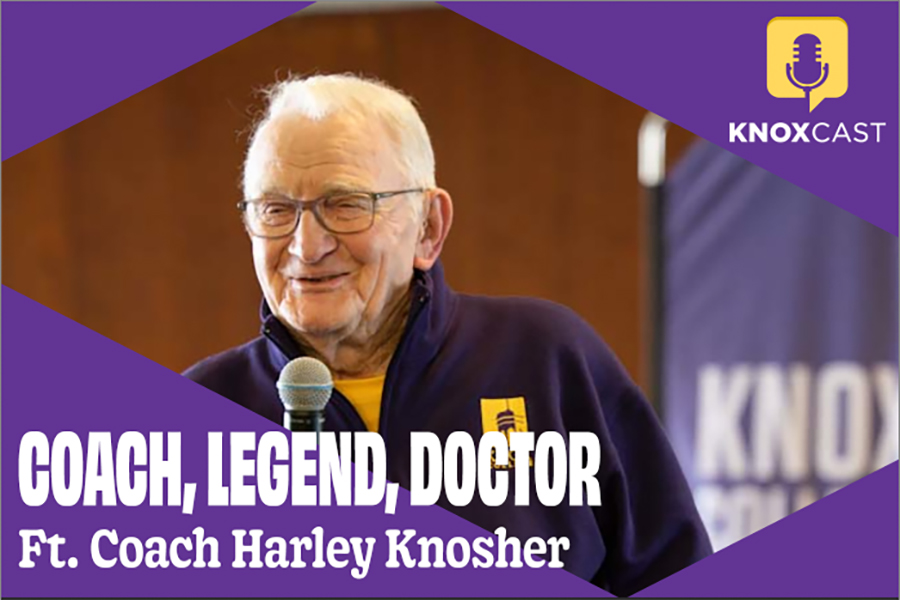 Image of Harley Knosher with Knoxcast logo and the  text "Coach, Legend, Doctor: Ft. Coach Harley Knosher"