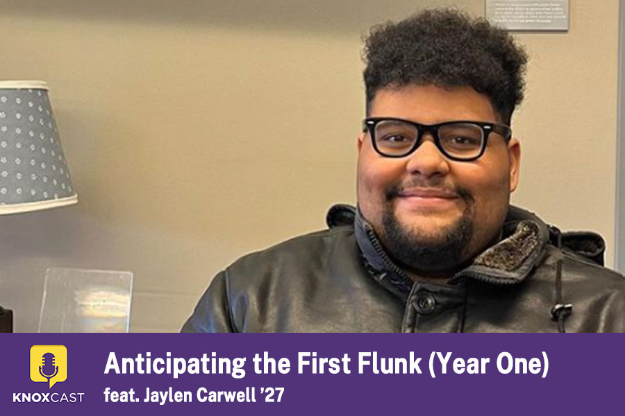 Image of Jaylen Carwell '27 with text "Anticipating the First Flunk (Year One), ft. Jaylen Carwell '27"