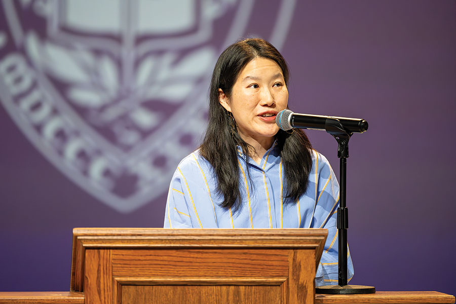 keynote speaker 2023 Knox Honorary Degree recipient Michelle Kuo. 