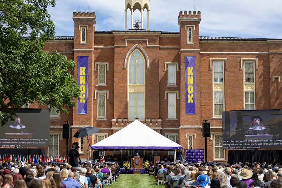 Knox College 2024 Commencement on the South Lawn of Old Main.