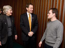 US Representative Peter Roskam with Knox College faculty