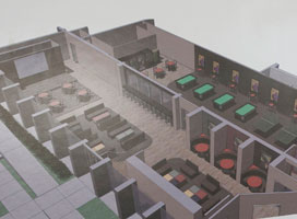 Drawing of renovated student lounge