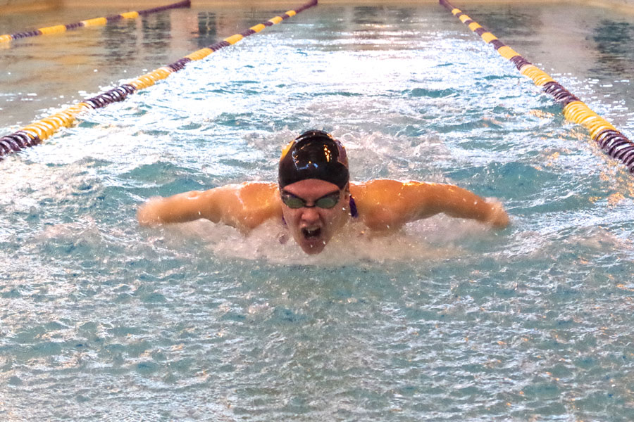 Knox College swimmer Madeline Bruce set two school records in two days.