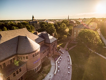 Sunrise over the Knox campus