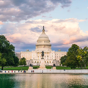 A view of the United States Capital Building in Washington, DC