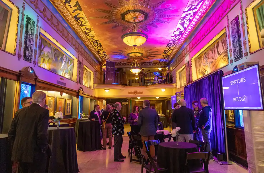 Knox alumni, parents, at friends gather at The Thaxton in Downtown St. Louis to celebrate the Venture Boldly campaign.