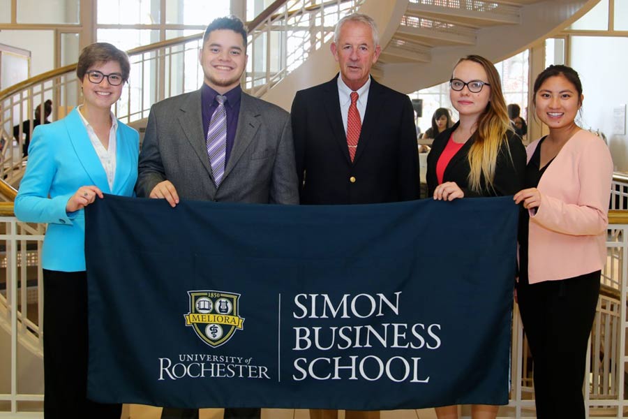 Knox students participated in the first- and second-place teams at the Simon Business School's case competition